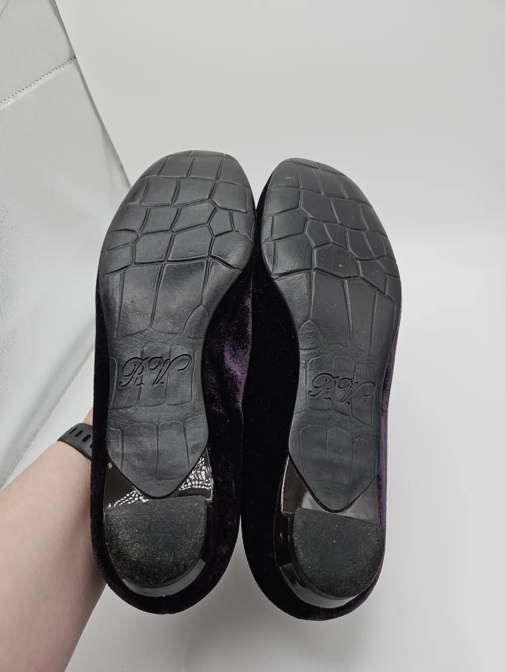Roger Vivier Belle Vivier Ballerinas purple velvet estimated size 9.5 to 10